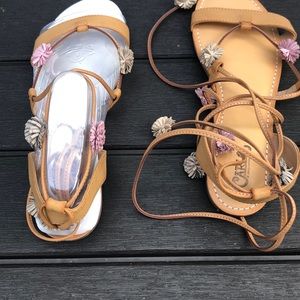 New Carlos by Carlos Santana wrap around ankle sandals